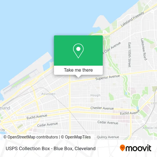 USPS Collection Box - Blue Box map