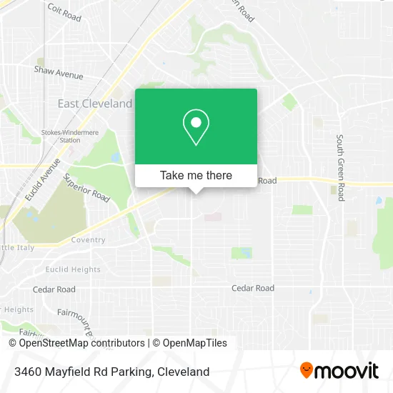 Mapa de 3460 Mayfield Rd Parking