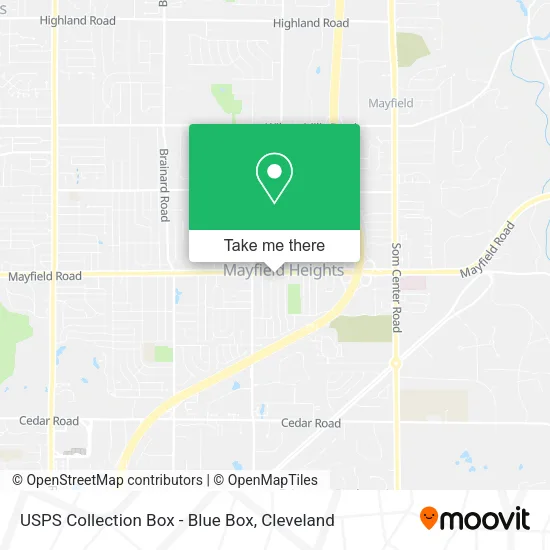USPS Collection Box - Blue Box map