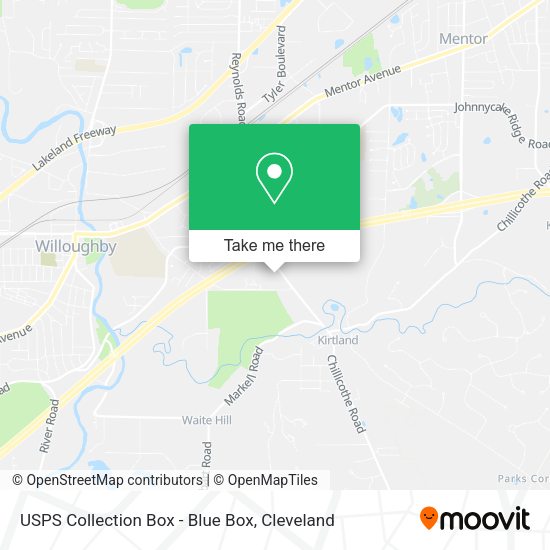 USPS Collection Box - Blue Box map