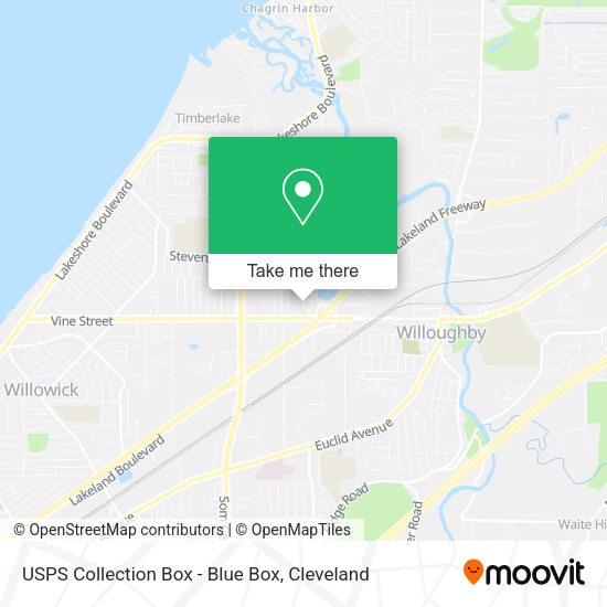 USPS Collection Box - Blue Box map