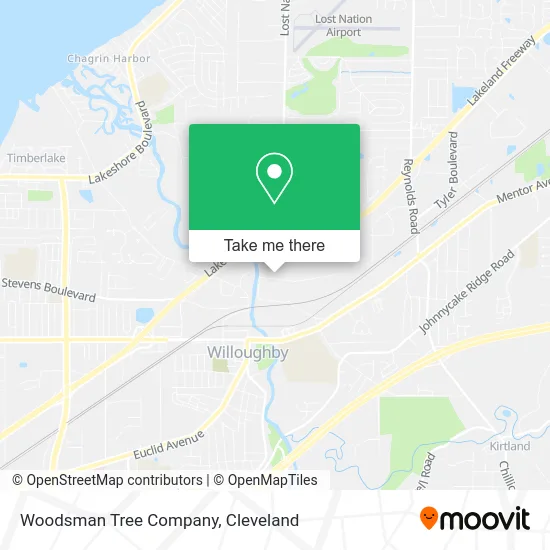 Woodsman Tree Company map