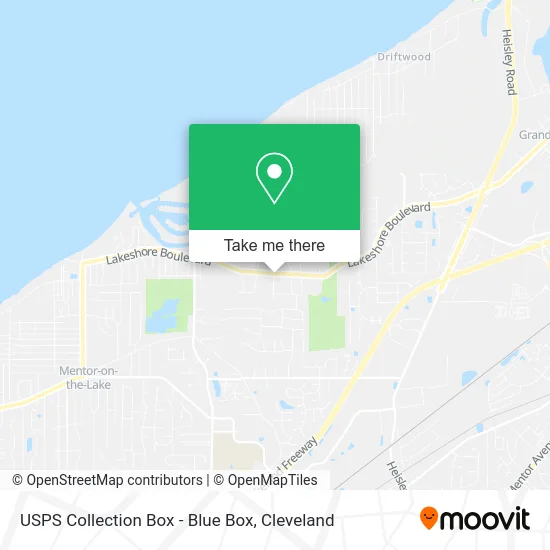 USPS Collection Box - Blue Box map