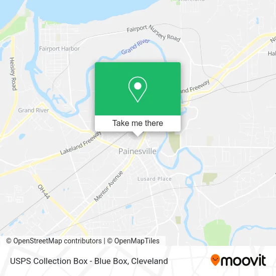 USPS Collection Box - Blue Box map