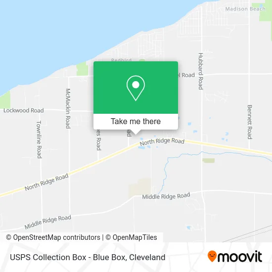USPS Collection Box - Blue Box map