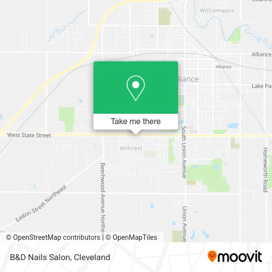 B&D Nails Salon map