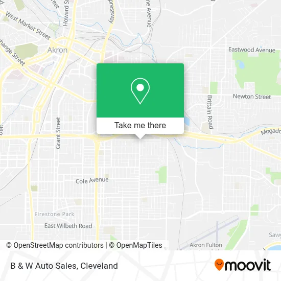 B & W Auto Sales map