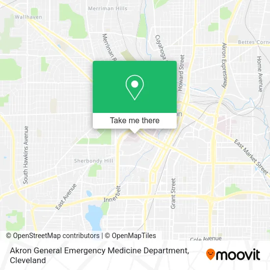 Akron General Emergency Medicine Department map