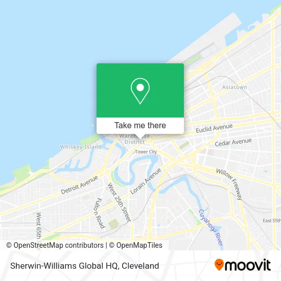 Sherwin-Williams Global HQ map