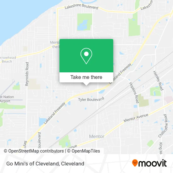 Mapa de Go Mini's of Cleveland