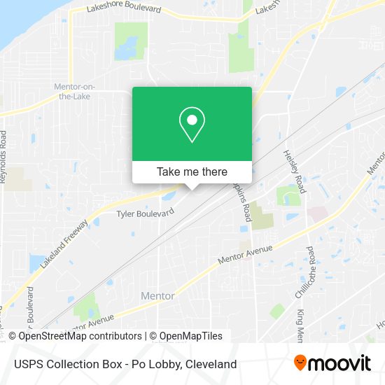 USPS Collection Box - Po Lobby map