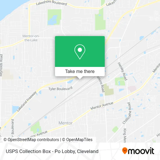 Mapa de USPS Collection Box - Po Lobby