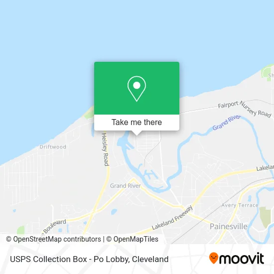 USPS Collection Box - Po Lobby map