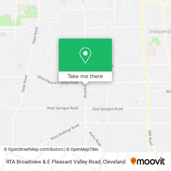 RTA Broadview & E Pleasant Valley Road map
