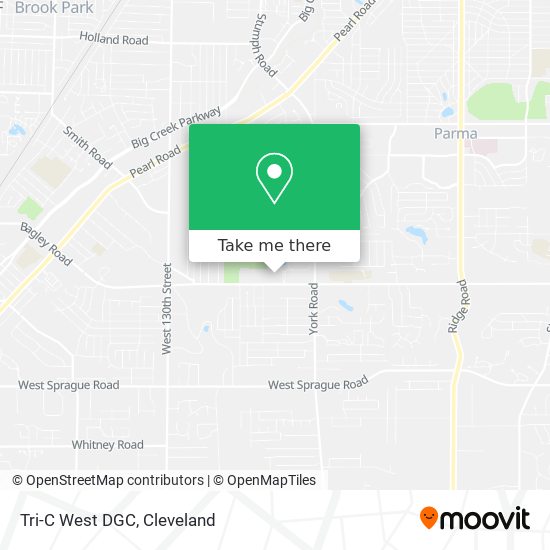 Tri-C West DGC map