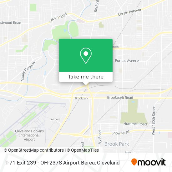 I-71 Exit 239 - OH-237S Airport Berea map