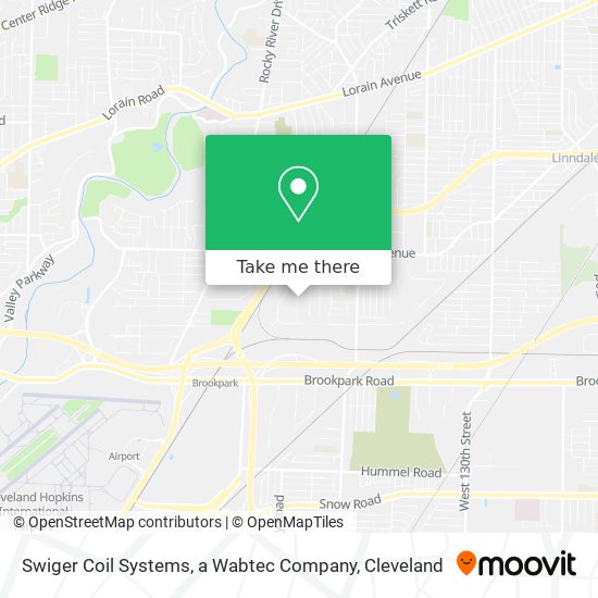 Swiger Coil Systems, a Wabtec Company map