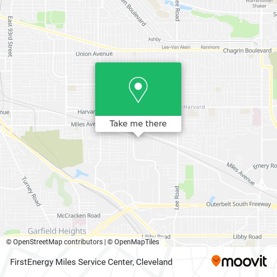 Mapa de FirstEnergy Miles Service Center