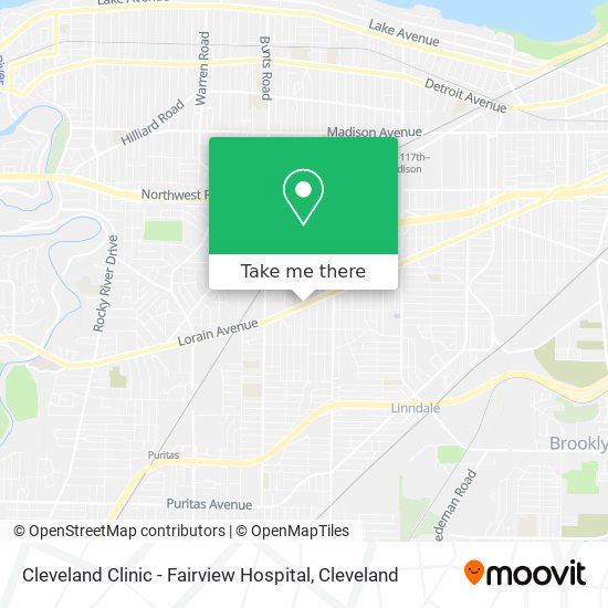 Mapa de Cleveland Clinic - Fairview Hospital