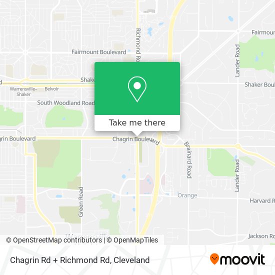 Chagrin Rd + Richmond Rd map