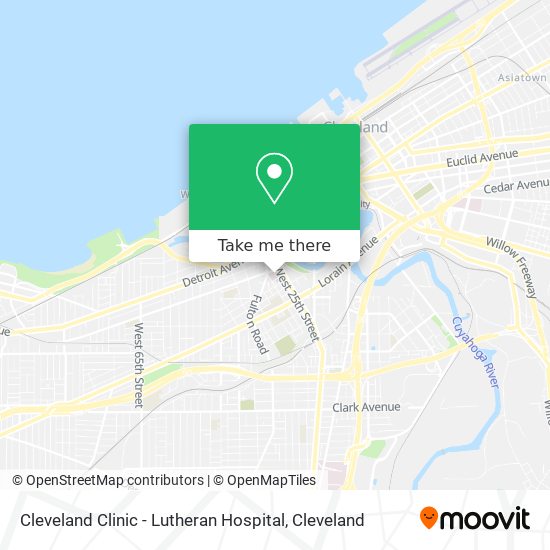 Cleveland Clinic - Lutheran Hospital map