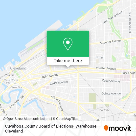 Cuyahoga County Board of Elections- Warehouse map