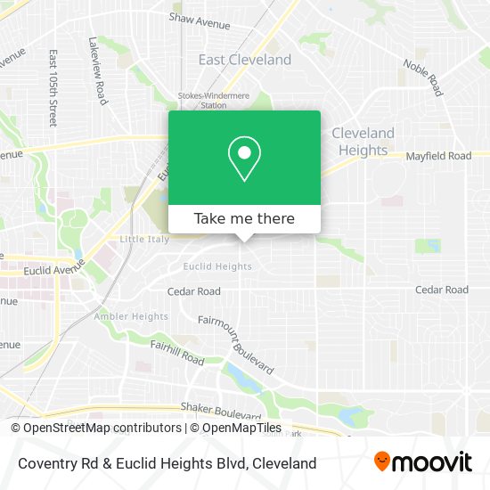 Coventry Rd & Euclid Heights Blvd map