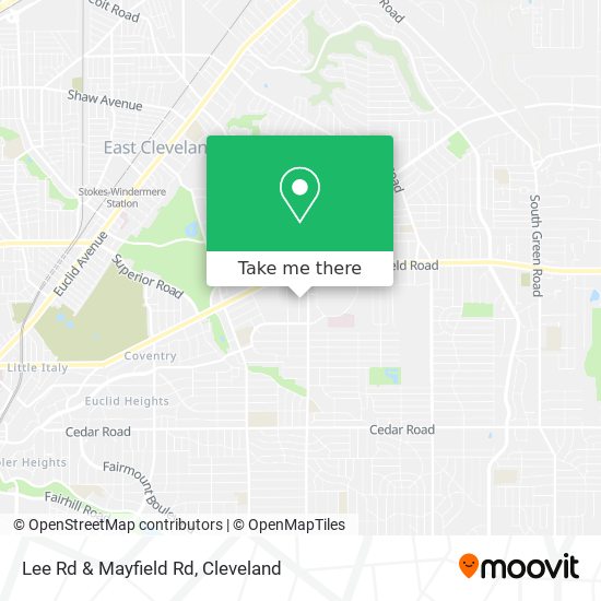 Lee Rd & Mayfield Rd map