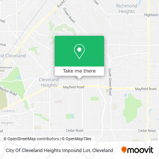 City Of Cleveland Heights Impound Lot map