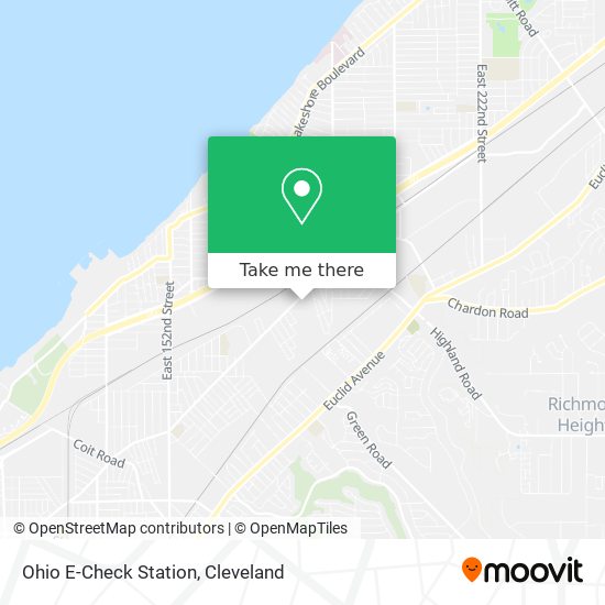 Mapa de Ohio E-Check Station