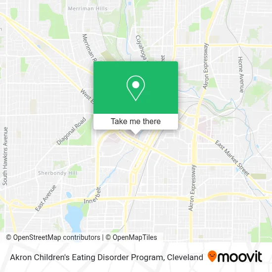 Akron Children's Eating Disorder Program map