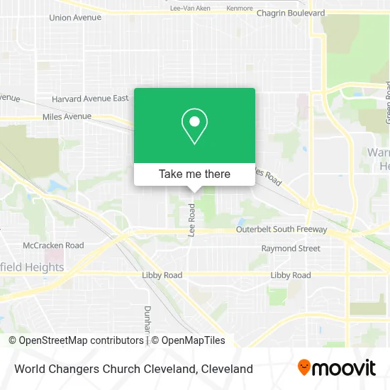 World Changers Church Cleveland map