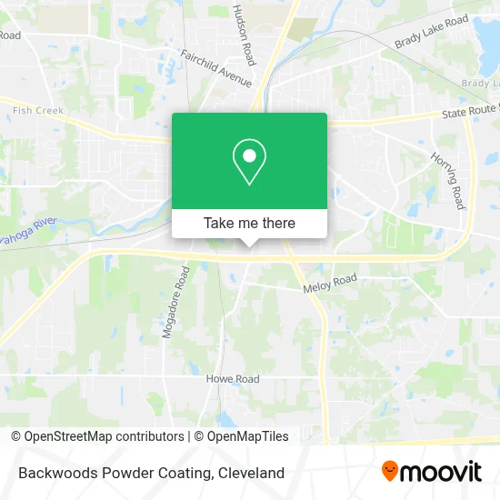 Backwoods Powder Coating map