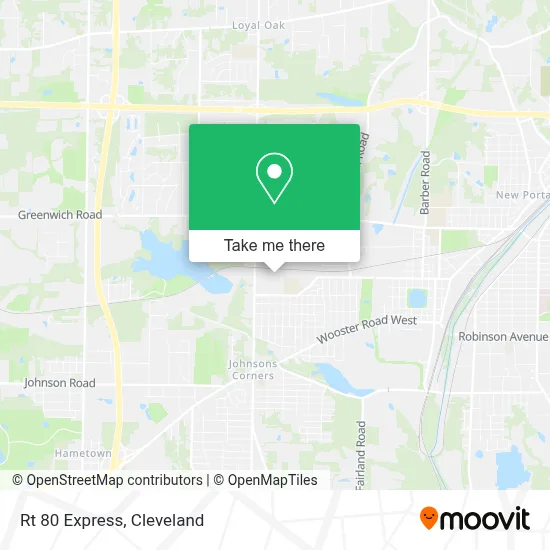 Rt 80 Express map