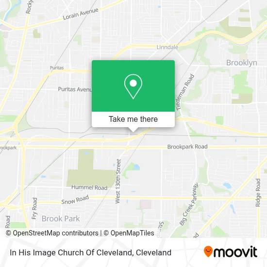 In His Image Church Of Cleveland map