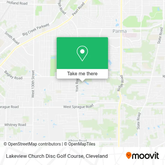 Lakeview Church Disc Golf Course map