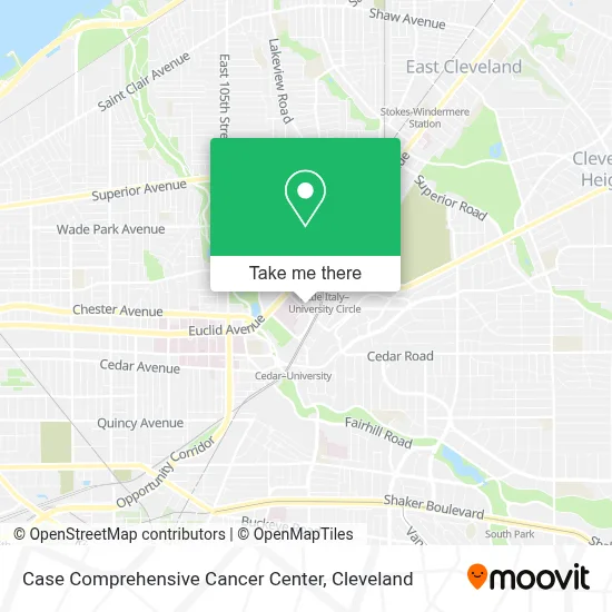 Case Comprehensive Cancer Center map