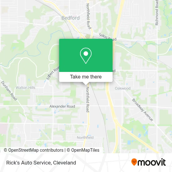 Rick's Auto Service map