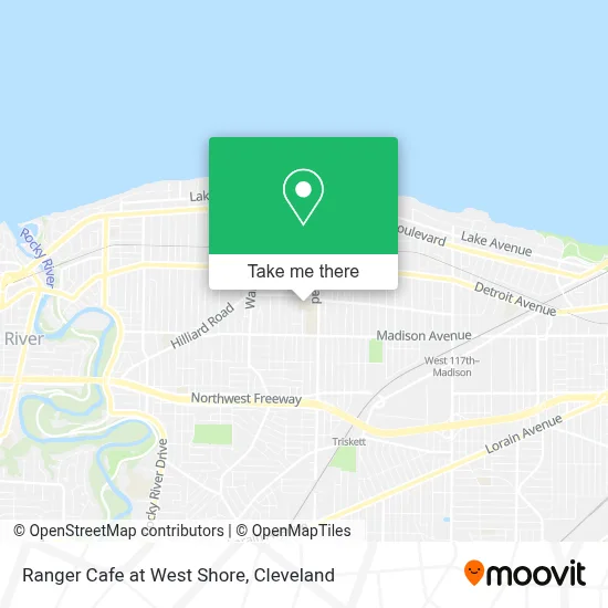 Ranger Cafe at West Shore map