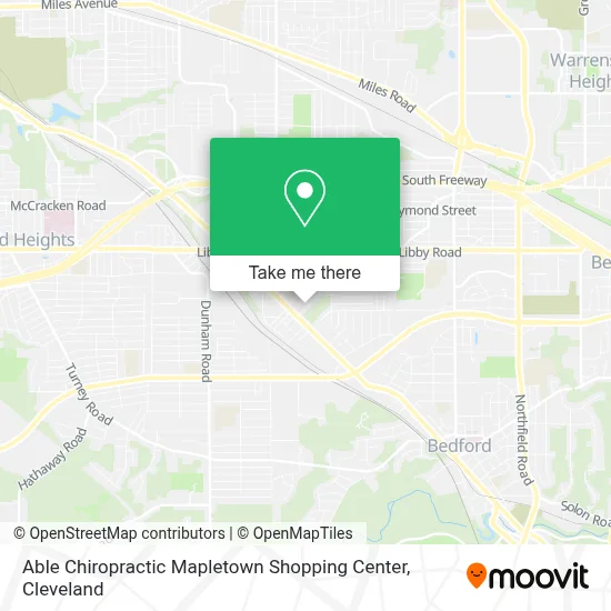 Able Chiropractic Mapletown Shopping Center map