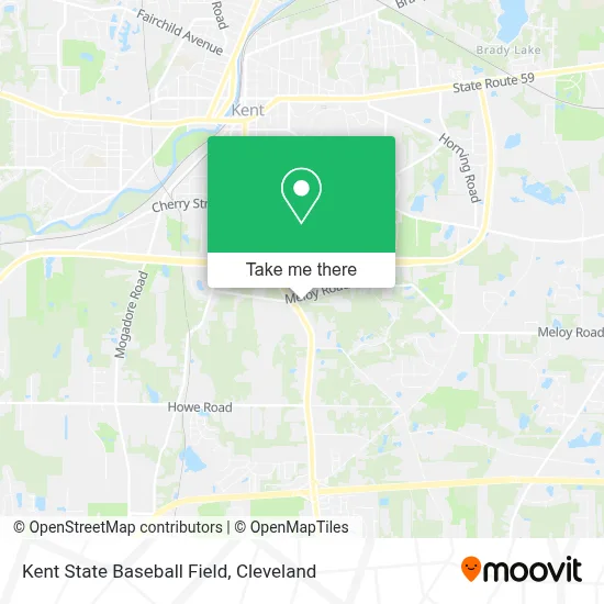 Kent State Baseball Field map