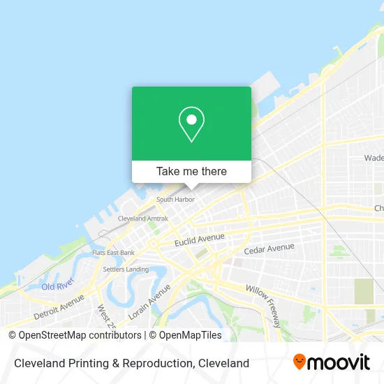 Cleveland Printing & Reproduction map