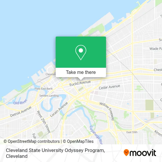 Cleveland State University Odyssey Program map