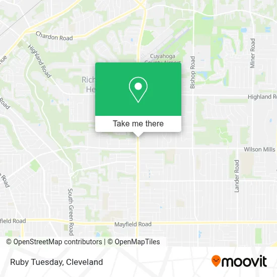 Ruby Tuesday map