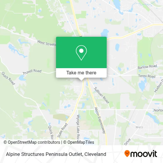 Alpine Structures Peninsula Outlet map