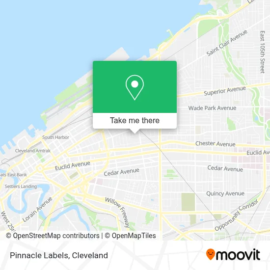 Pinnacle Labels map