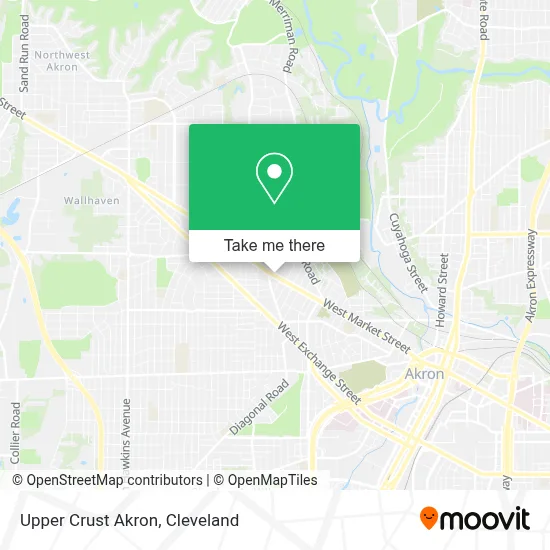 Upper Crust Akron map