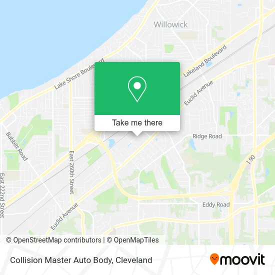 Collision Master Auto Body map