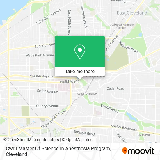 Cwru Master Of Science In Anesthesia Program map