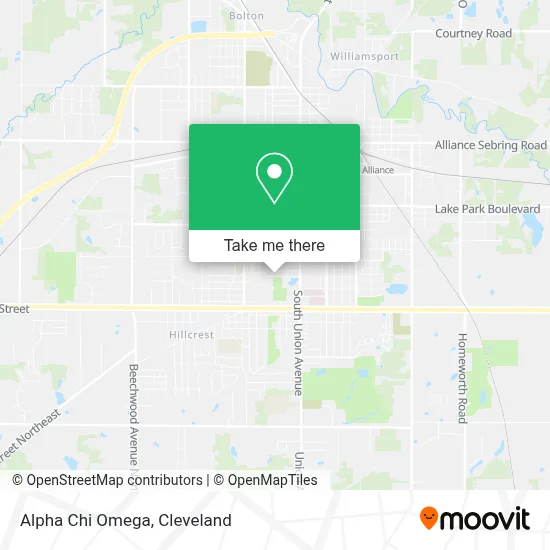 Alpha Chi Omega map